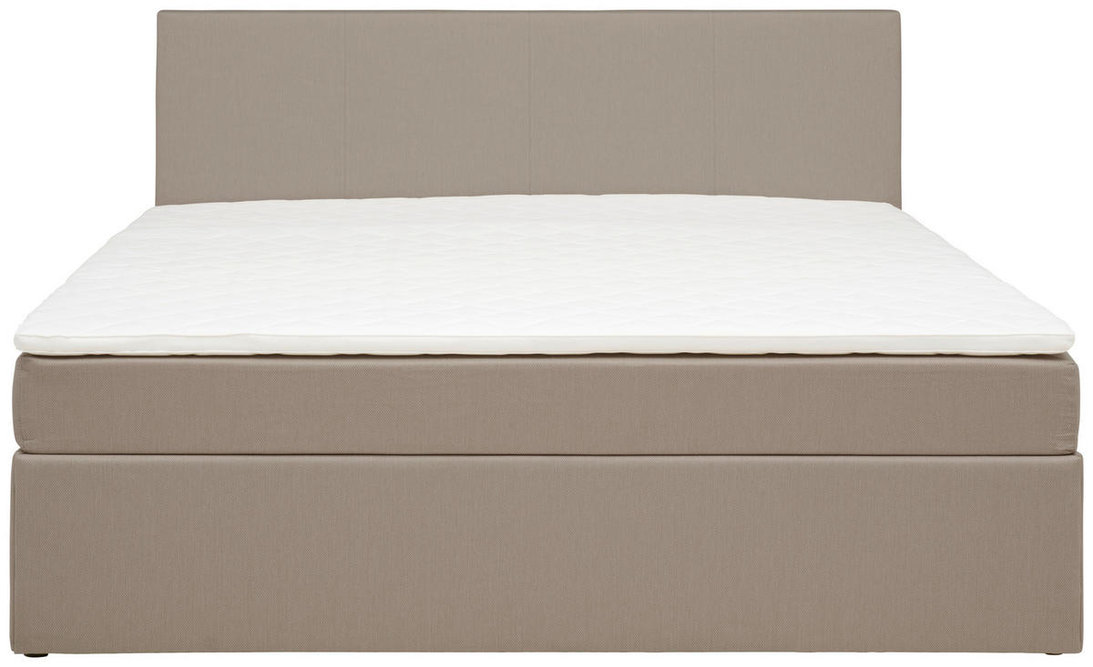 PAT TIP BOXSPRING FĂRĂ ARCURI 180/200 cm  nisipiu  - nisipiu/negru, Basics, plastic/lemn (180/200cm) - P & B