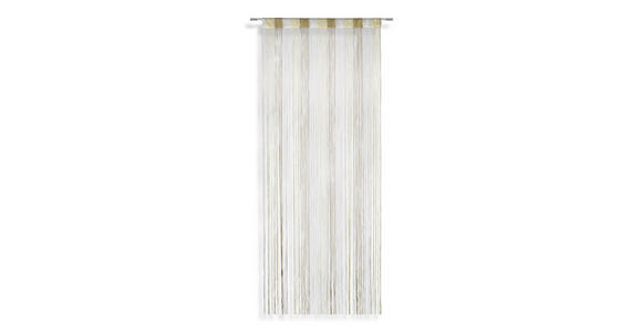 Fadenvorhang Stangendurchzug Rita B: 90cm, Offwhite/Taupe - Taupe/Naturfarben, KONVENTIONELL, Textil (90/245cm) - Luca Bessoni