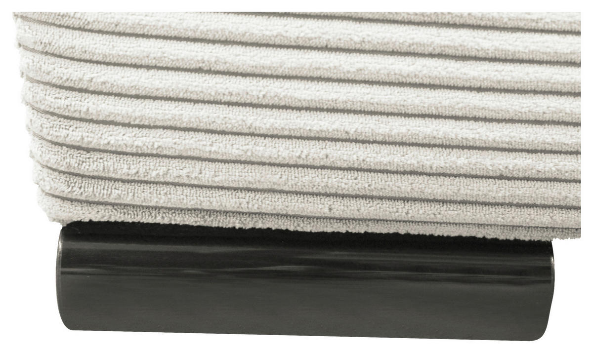 SCHLAFSOFA  mit Liegefunktion Cord Weiß  - Schwarz/Weiß, Design, Kunststoff/Textil (154/93/85cm) - MID.YOU