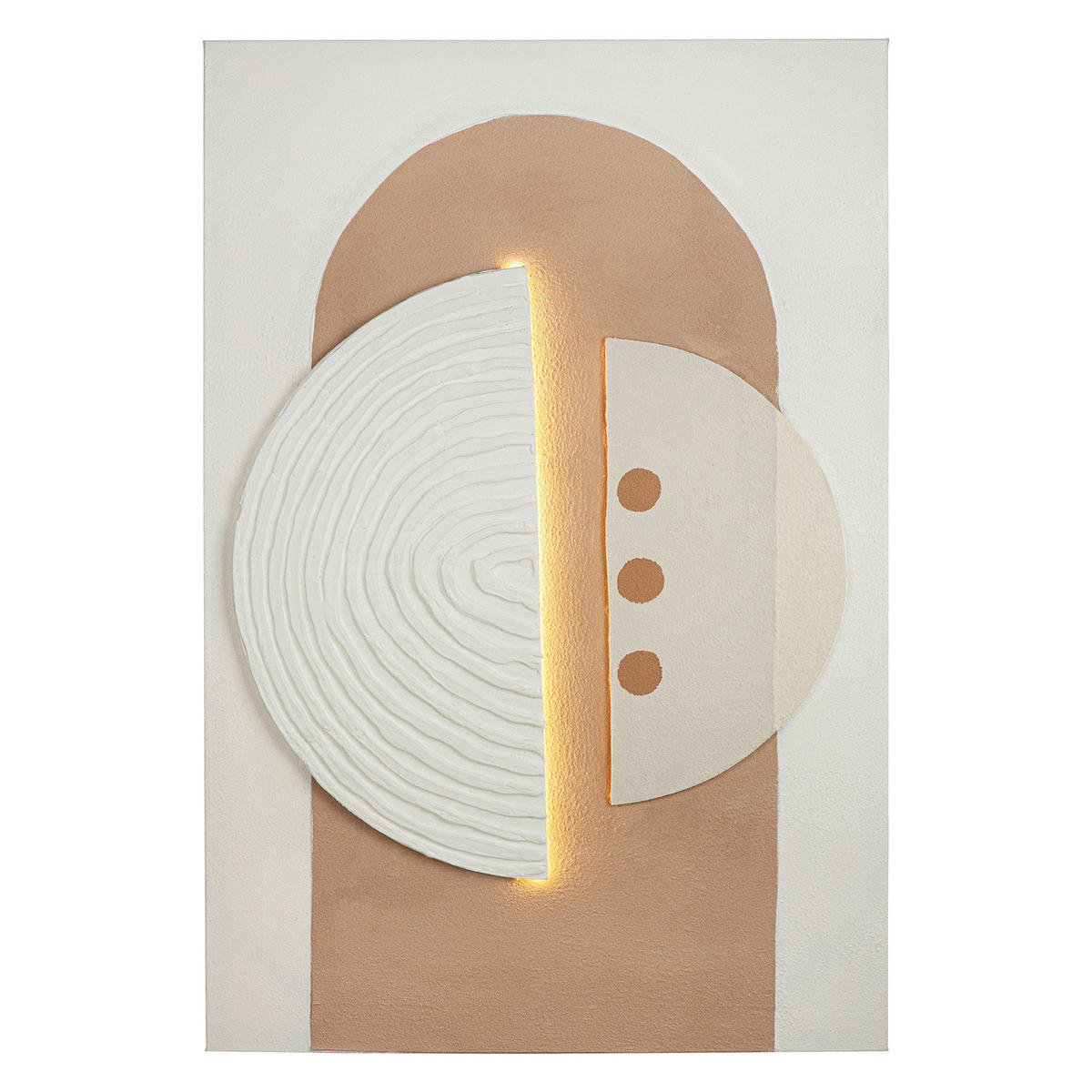 LEINWANDBILD Abstraktes  - Beige/Weiß, Basics, Holz/Textil (60/90/5cm)