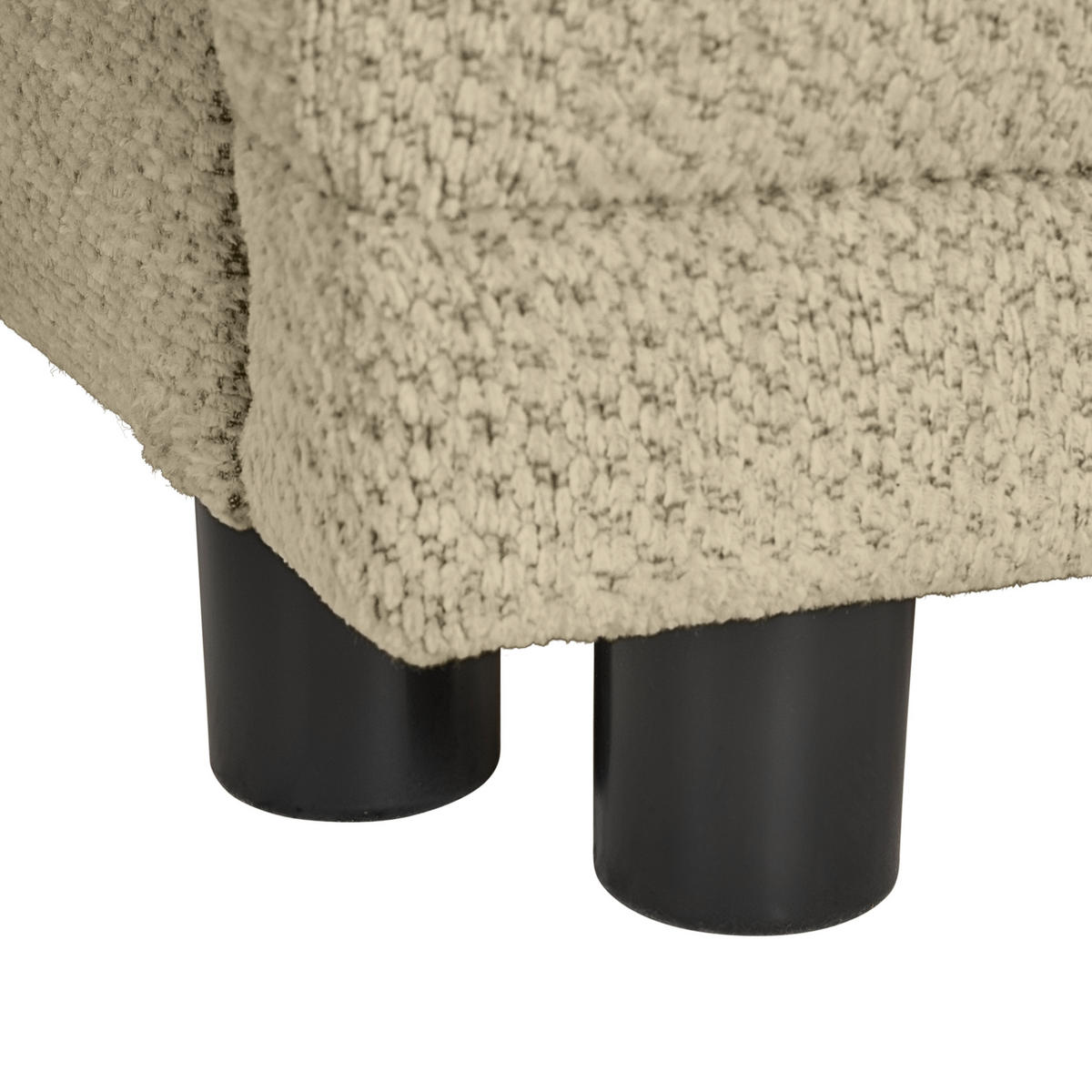 SCHLAFSOFA  mit Stoffauswahl, Liegefunktion, Schlafen auf Sitzhöhe, Rücken echt Chenille Beige  - Beige/Schwarz, KONVENTIONELL, Kunststoff/Textil (201/72/98cm) - Carryhome