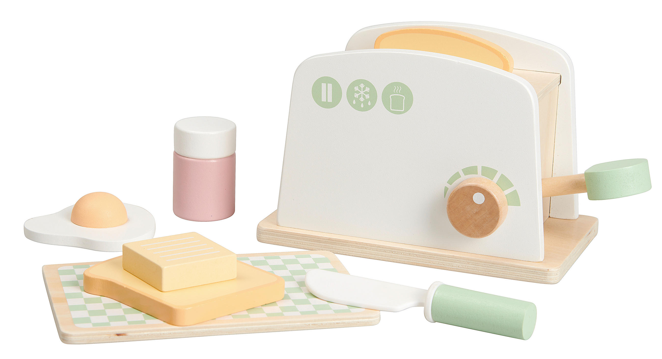 My Baby Lou Kinderküchenzubehör Natur, Weiß, Mintgrün, Gelb, Pink