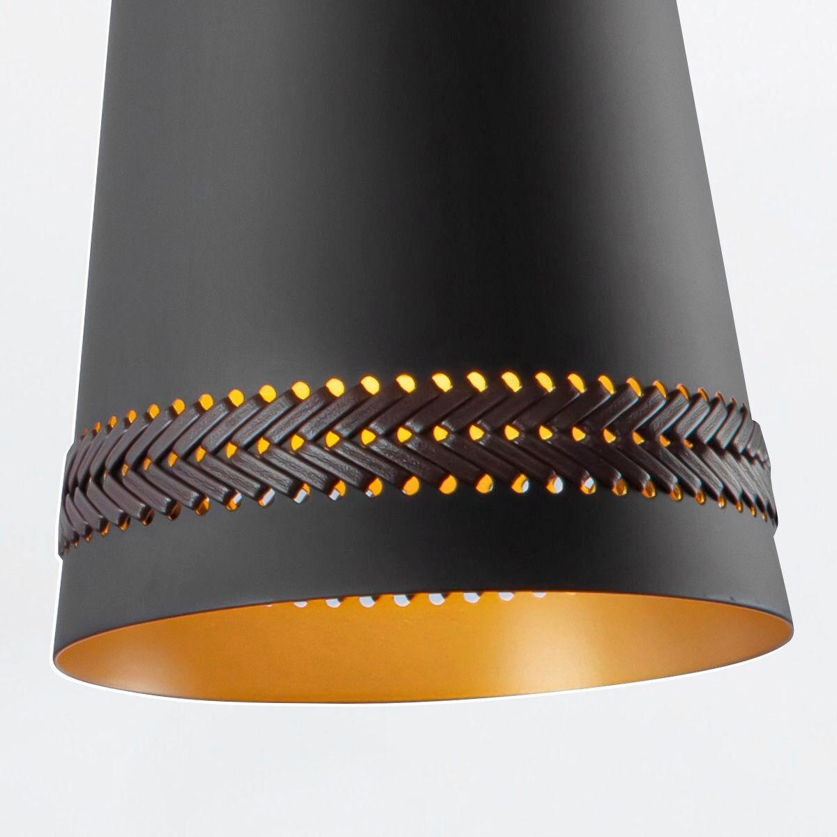 LED-WANDLEUCHTE    - Schwarz, Design, Leder/Metall (44,5/14,2/74,3cm) - Elstead Lighting