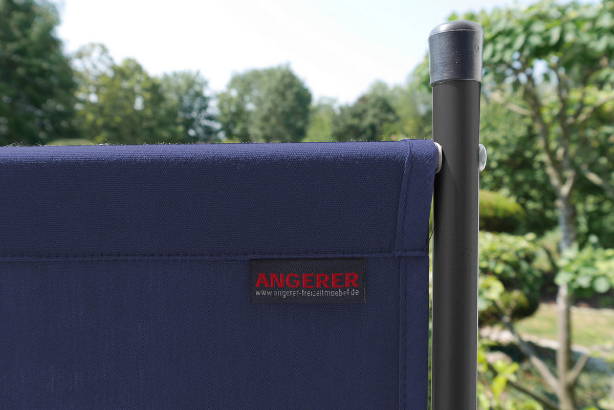 SICHTSCHUTZ - Blau/Grau, Basics, Textil/Metall (220/165/25,2cm) - Boxxx