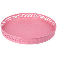 POSLUŽAVNIK ZA SERVIRANJE       39/4 cm       - pink, Trend, metal (39/4cm) - Ambia Home