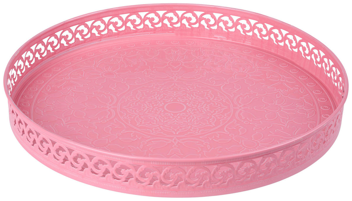 POSLUŽAVNIK ZA SERVIRANJE       39/4 cm       - pink, Trend, metal (39/4cm) - Ambia Home