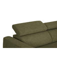 ECKSOFA in Webstoff Olivgrün  280/205 cm  - Schwarz/Olivgrün, Design, Textil/Metall (280/205cm) - Xora