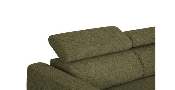 ECKSOFA in Webstoff Olivgrün 280/205 cm - Schwarz/Olivgrün, Design, Textil/Metall (280/205cm) - Xora