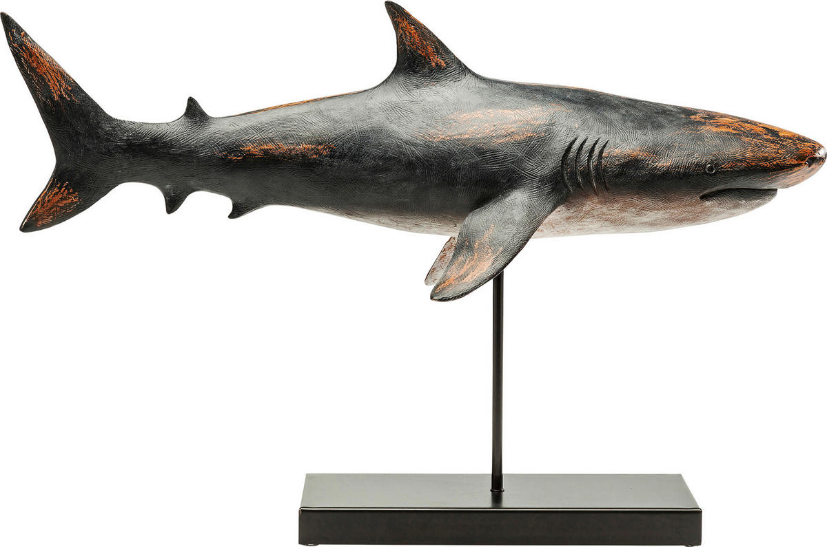DEKOFISCH - Dunkelgrau/Bronzefarben, Trend, Kunststoff/Metall (59/38,5/24cm) - Kare-Design