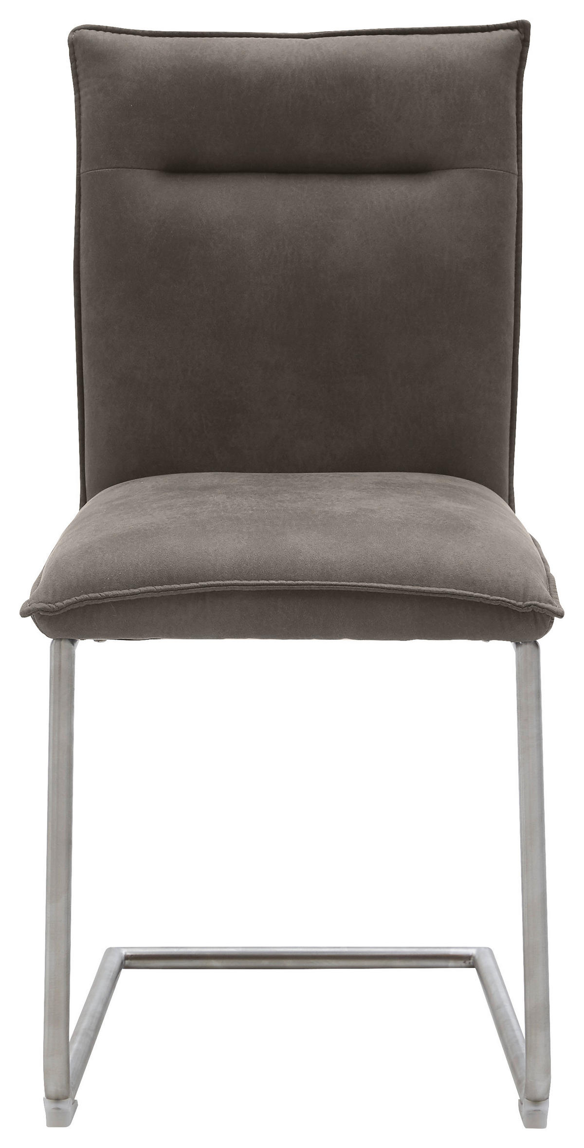 SCHWINGSTUHL  Stoffauswahl Mikrofaser  Edelstahlfarben, Hellbraun  - Hellbraun/Edelstahlfarben, Design, Textil/Metall (47/87/62cm) - Valnatura