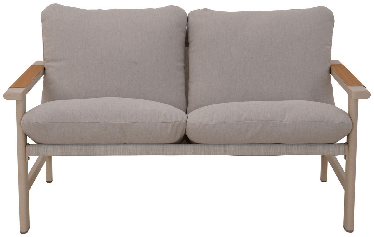 GARTENSET 4-teilig  - Beige/Hellgrau, Design, Glas/Textil - Ambia Garden