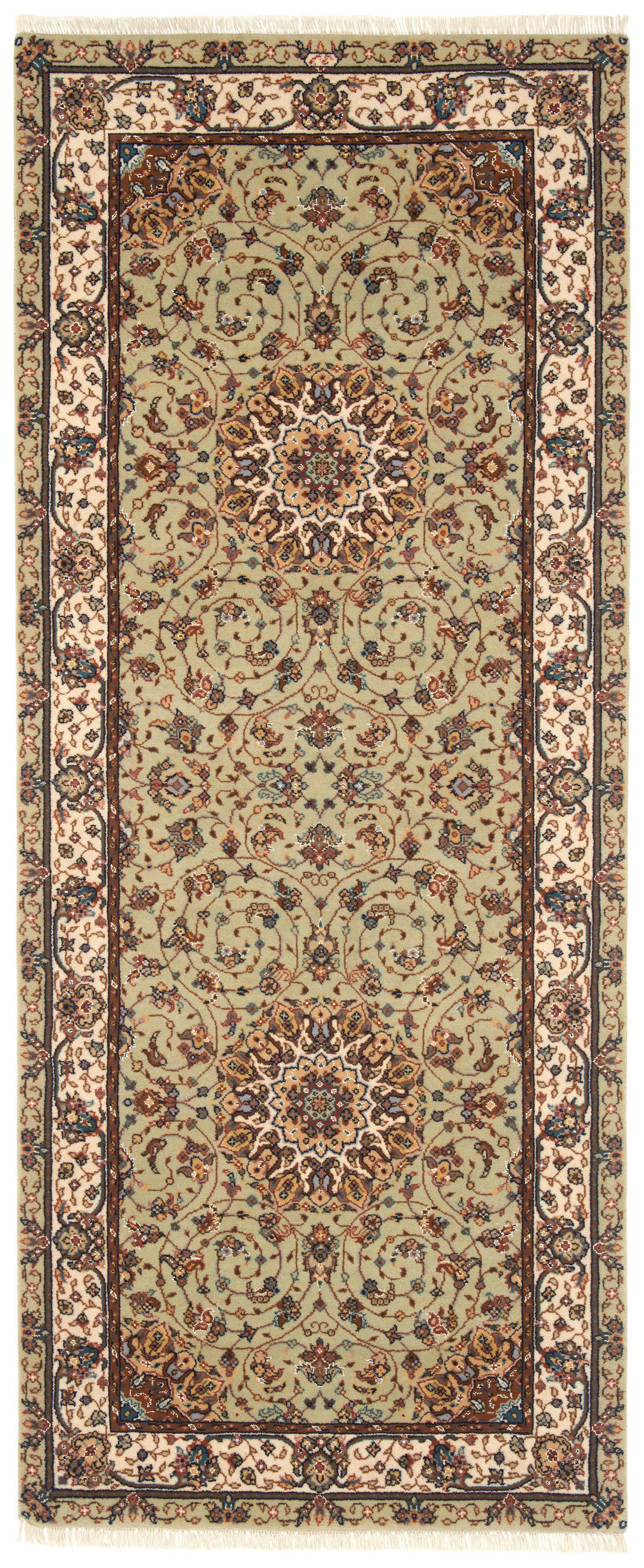 ORIENTÁLNY KOBEREC, 80/200 cm, krémová, zelená - krémová/zelená, Lifestyle, textil (80/200cm) - Cazaris