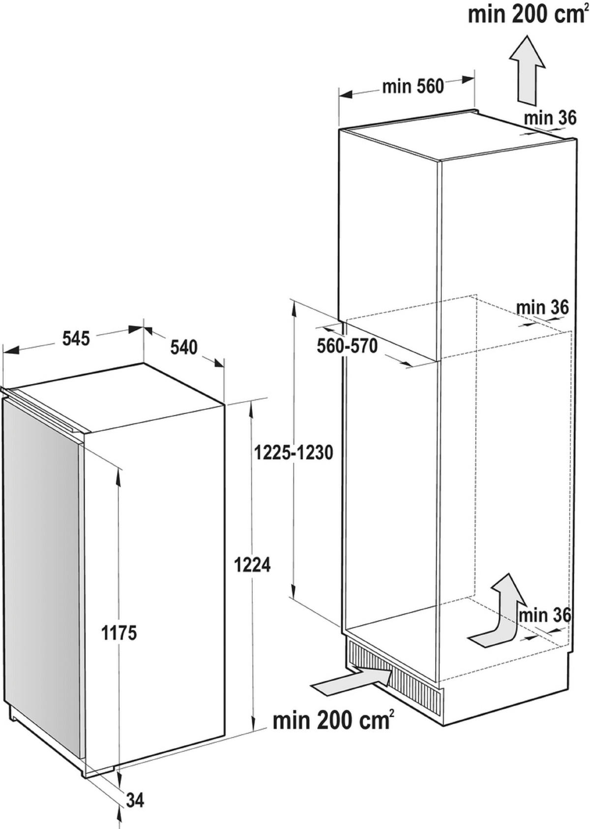 KÜHLSCHRANK 54/122,5/54,5 cm RI412EE1  - Weiß, Basics, Metall (54/122,5/54,5cm) - Gorenje