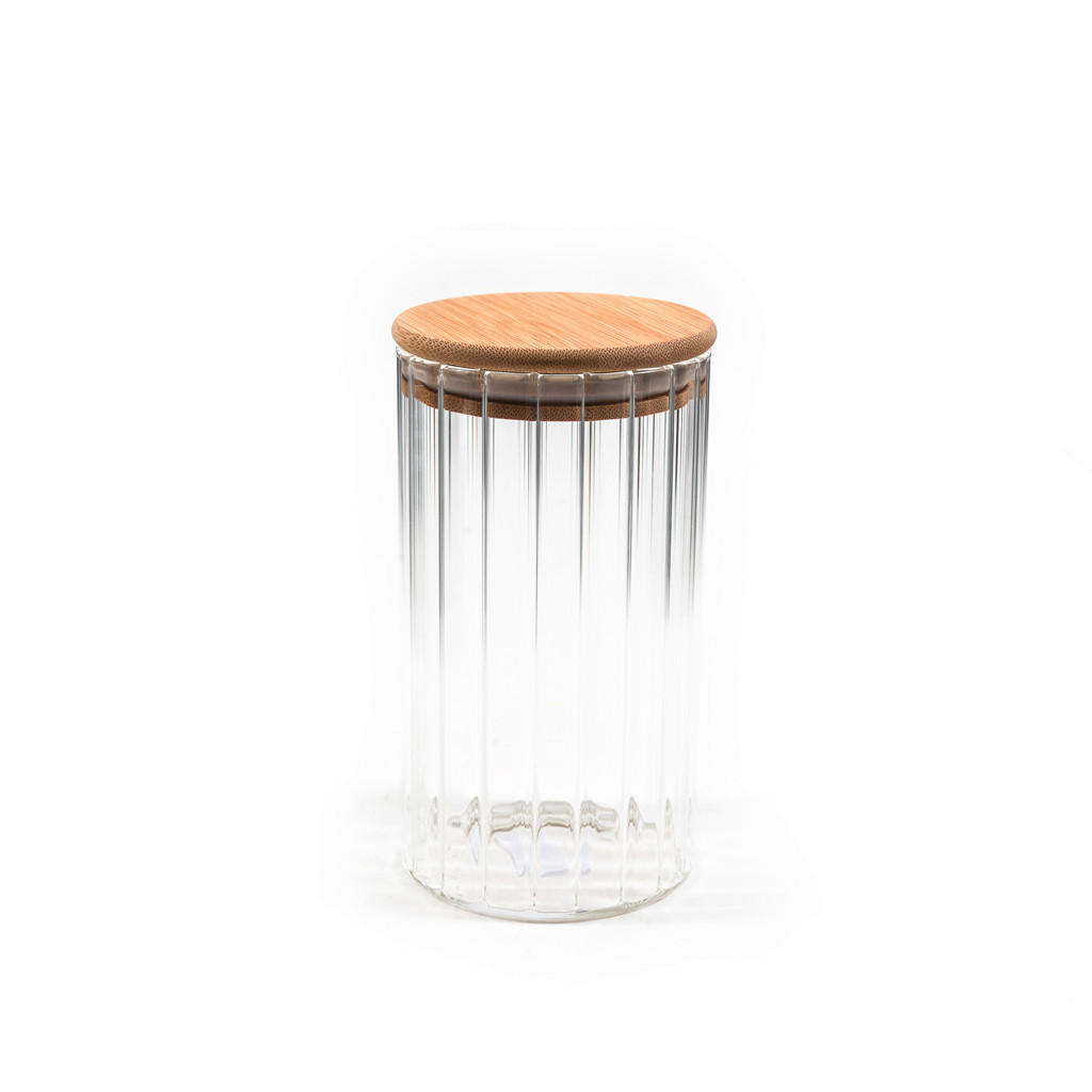 POSODA ZA SHRANJEVANJE        9/16 cm      - prosojno/prozorno, Basics, steklo/les (9/16cm)