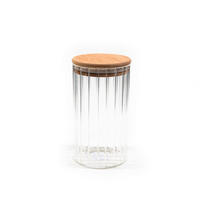 POSUDA ZA ZALIHE  0,8 l   - prozirno, Basics, staklo/drvo (9/16cm)