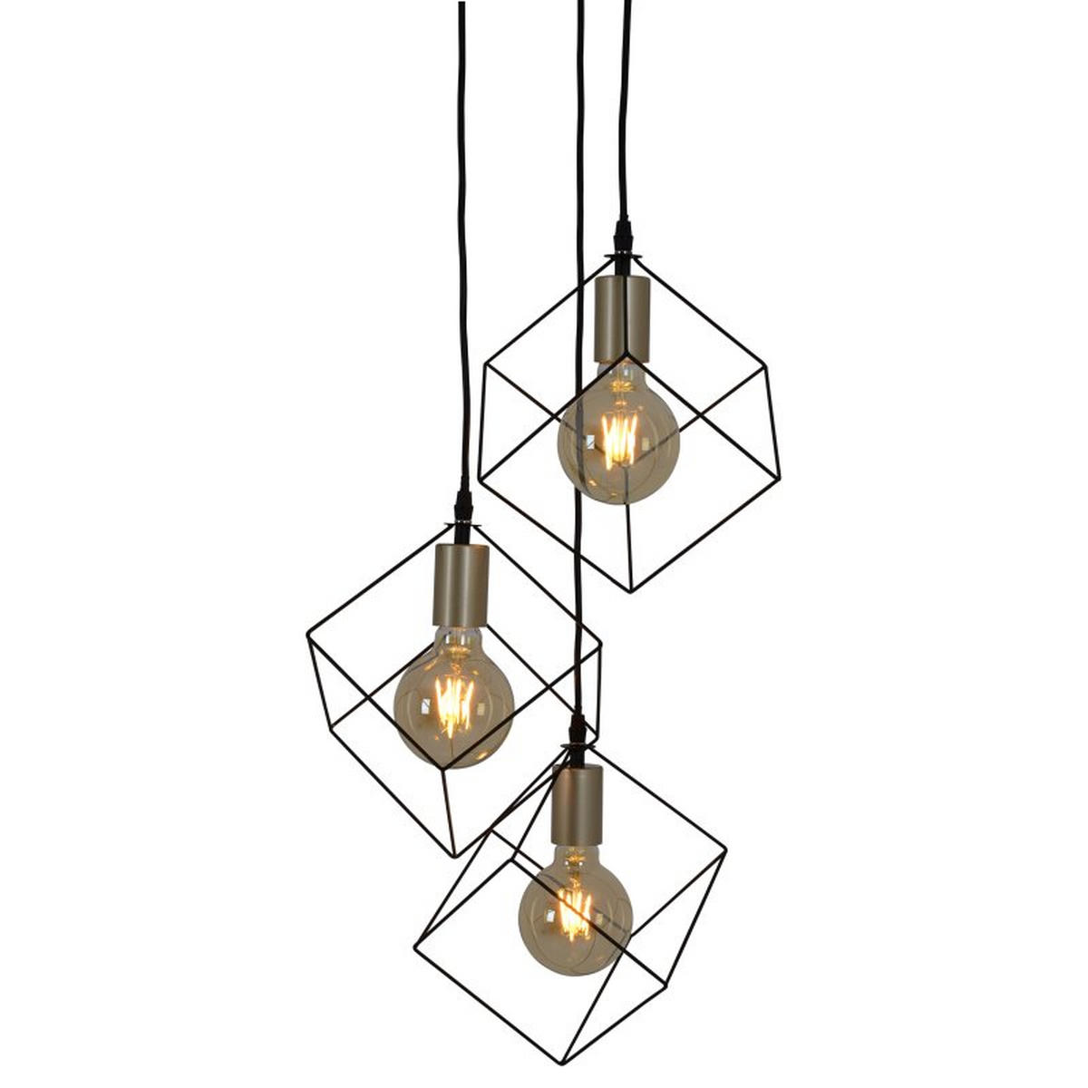 HÄNGELEUCHTE Canto 60/146 cm   - Goldfarben/Schwarz, Trend, Kunststoff/Metall (60/146cm) - Näve