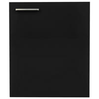 KÜCHENSCHRANKFRONT 60/72/1,9 cm  in Schwarz  - Edelstahlfarben/Schwarz, MODERN, Holzwerkstoff/Metall (60/72/1,9cm) - Nobilia