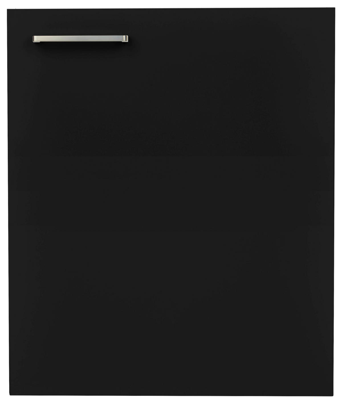 KÜCHENSCHRANKFRONT 60/72/1,9 cm  in Schwarz  - Edelstahlfarben/Schwarz, MODERN, Holzwerkstoff/Metall (60/72/1,9cm) - Nobilia