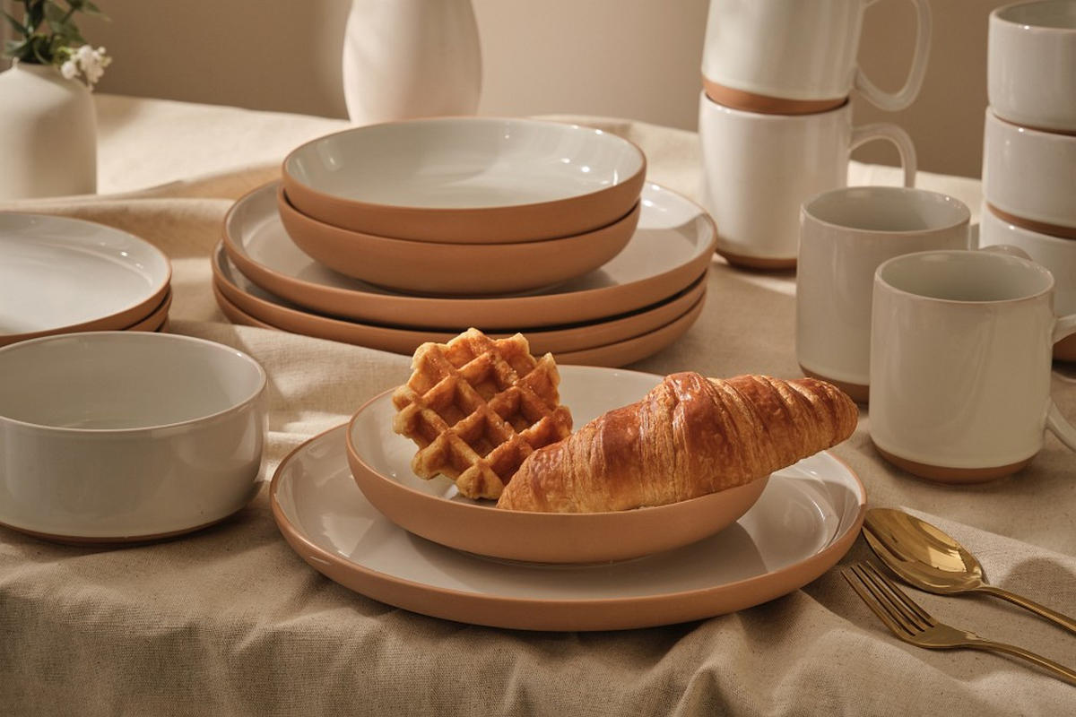 KOMBISERVICE Braun, Weiß Terra Nova 20-teilig 4 Personen  - Braun/Weiß, Trend, Keramik - Novel