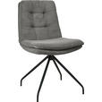 STUHL - Schwarz/Grau, Design, Textil/Metall (49/90/68cm) - Johann Jakob