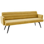 SITZBANK 216/86/68 cm Cord Gelb Metall  - Gelb/Schwarz, Design, Textil/Metall (216/86/68cm) - Dieter Knoll