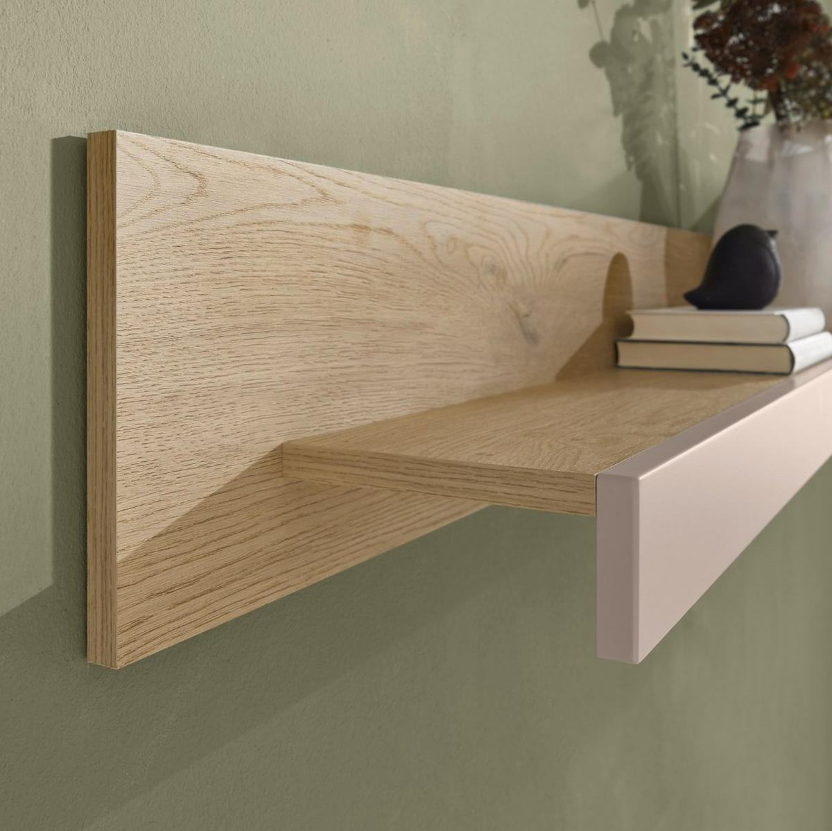 WANDBOARD Holzwerkstoff Eichefarben, Kaschmir  - Kaschmir/Eichefarben, Design, Holzwerkstoff (150/20/18cm) - Livetastic