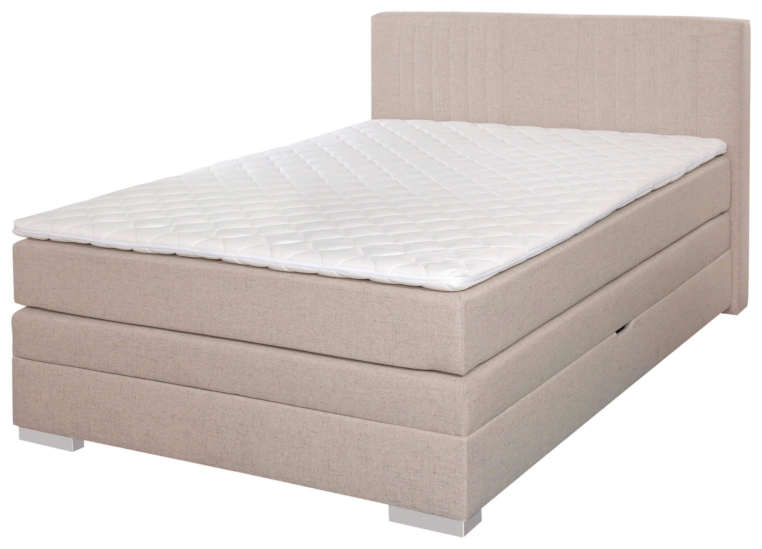 POSTELJA BOXSPRING 140 cm   x 200 cm  , tekstil bež  - bež, Design, tekstil (140/105/200cm) - Esposa
