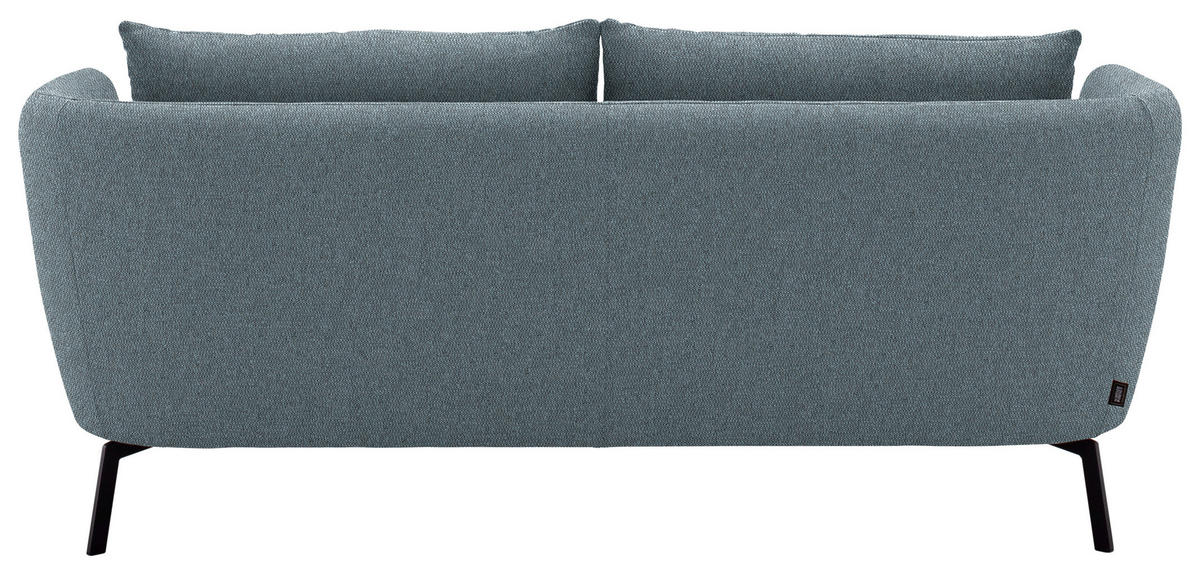2,5-SITZER  in Flachgewebe Blau  - Blau/Schwarz, Design, Textil/Metall (190/71/91cm) - Schöner Wohnen