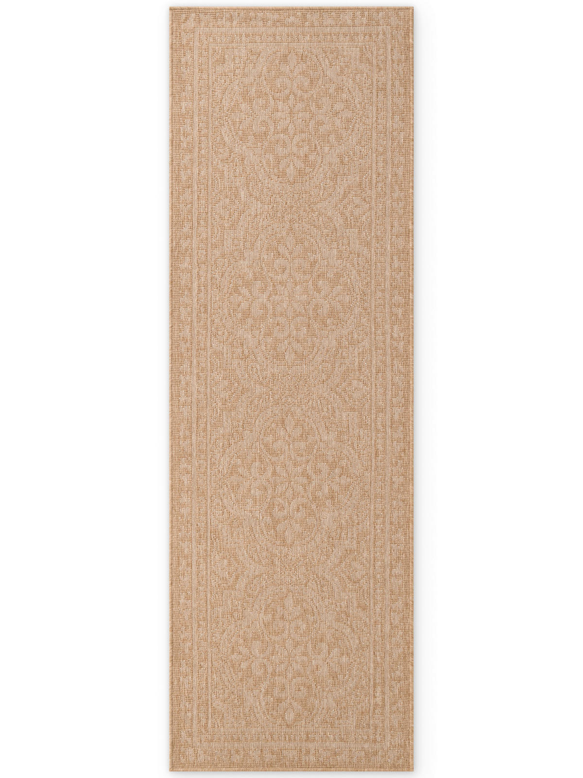 LÄUFER 80/250 cm Duet  - Sandfarben/Weiß, Design, Kunststoff (80/250cm)