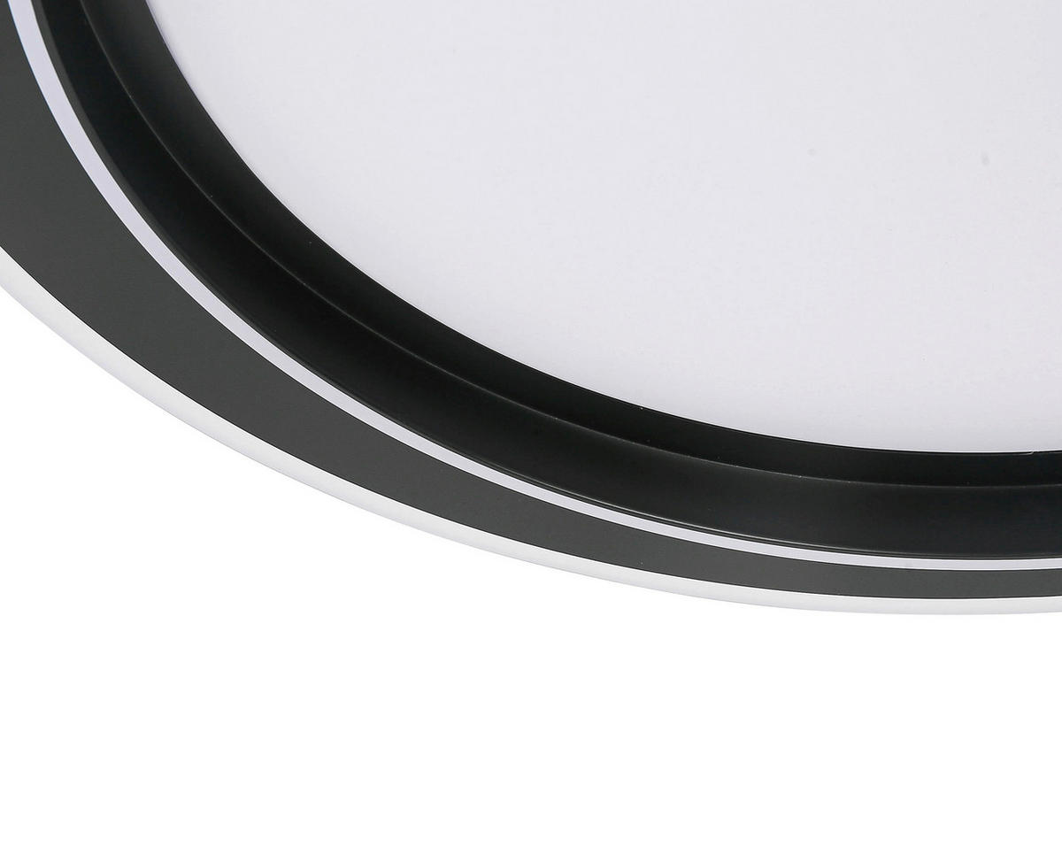 LED PLAFONJERA  - bela/crna, Trendi, metal/plastika (49/6cm) - Novel