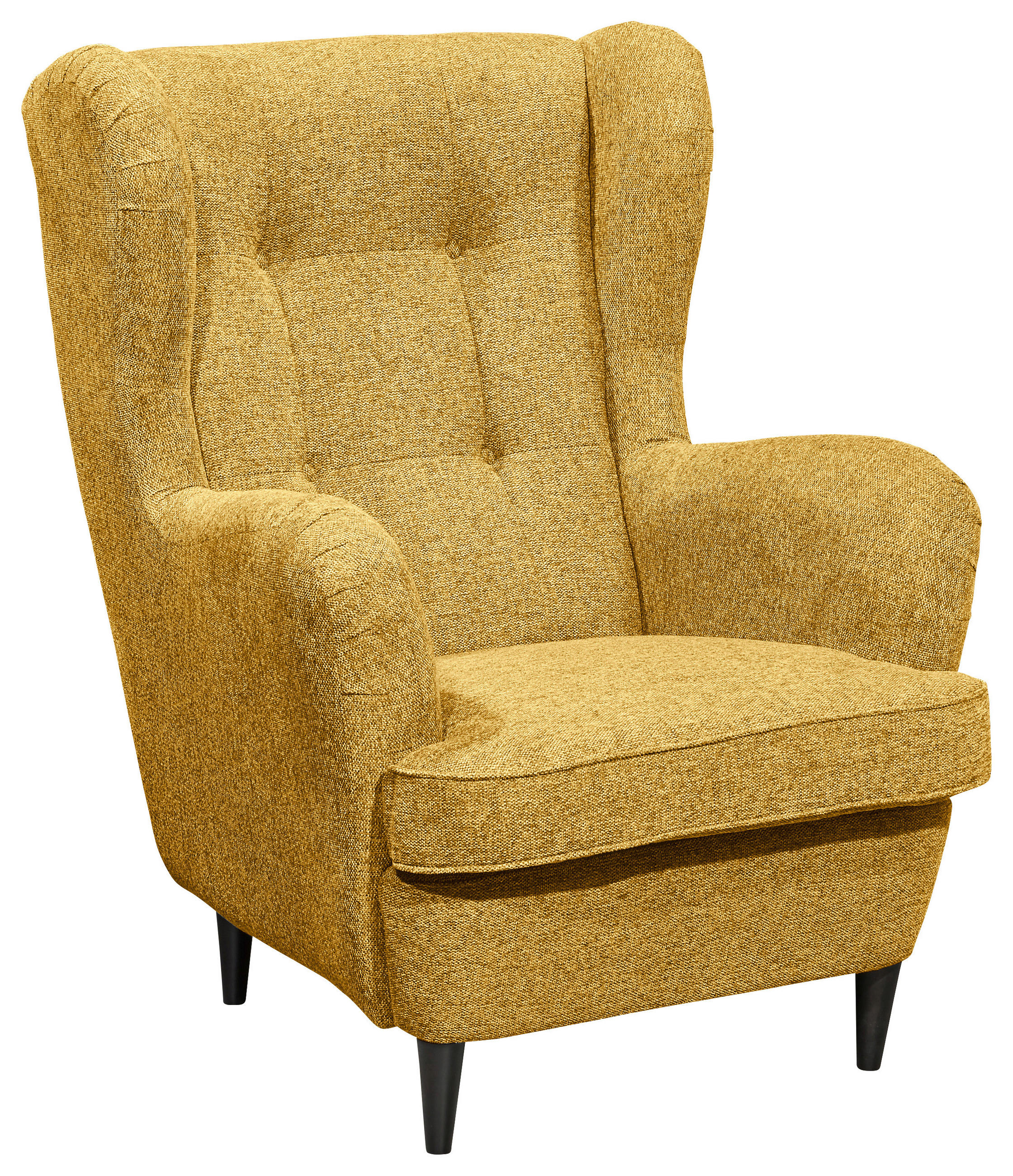 BERŽERA FOTELJA 78/102/98 cm , žuta - žuta/crna, Osnovno, tekstil/pločasti materijal (78/102/98cm) - Hom`in