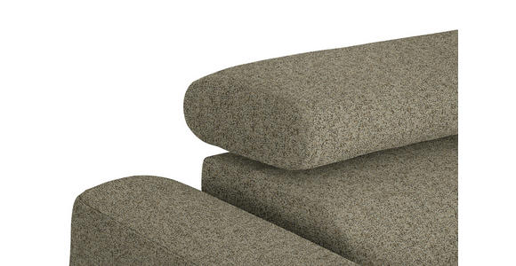ECKSOFA in Struktur Hellbraun  280/205 cm  - Hellbraun/Schwarz, Design, Textil/Metall (280/205cm) - Xora