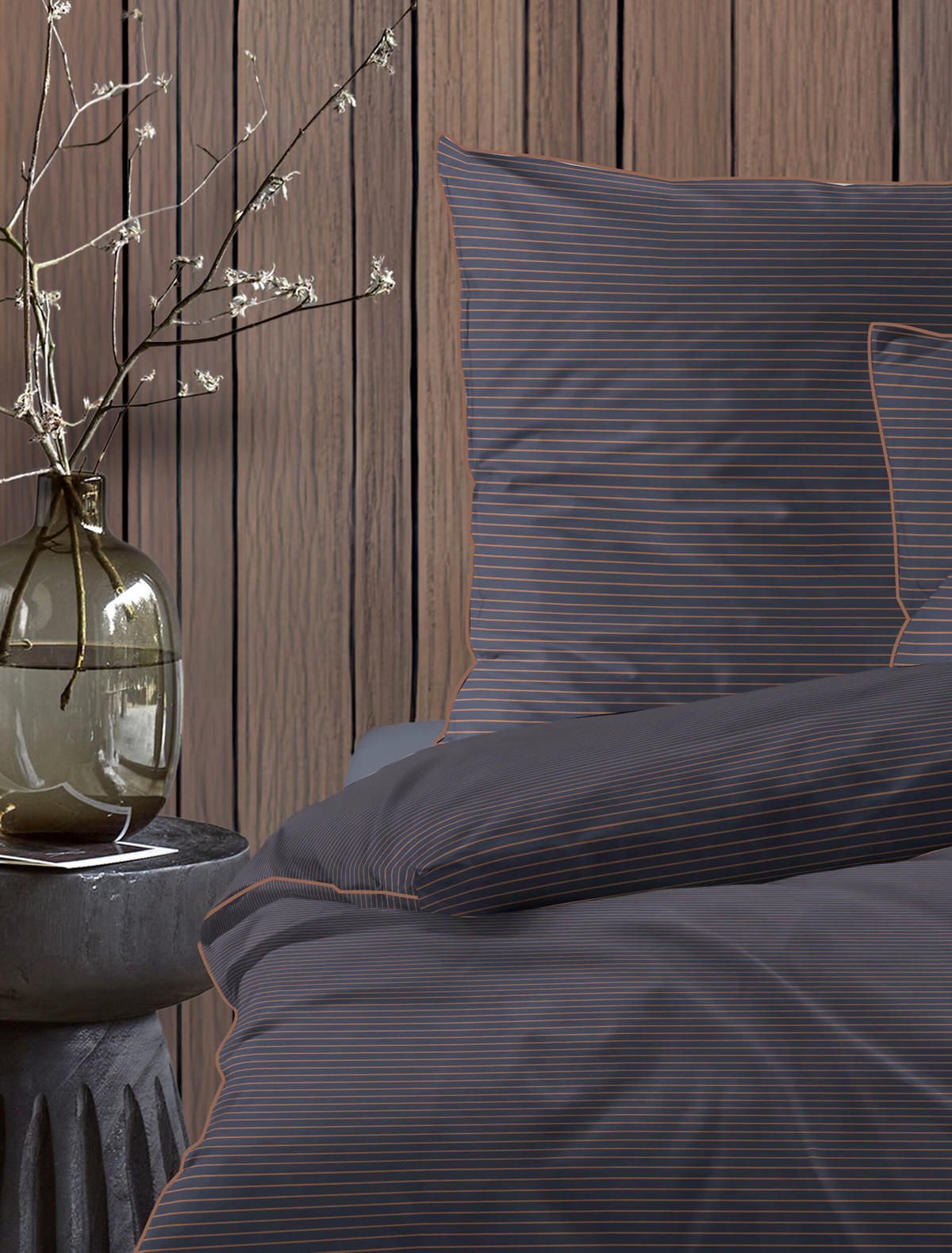 BETTWÄSCHE Makosatin 135/200 cm  - Blau, KONVENTIONELL, Textil (135/200cm) - Irisette