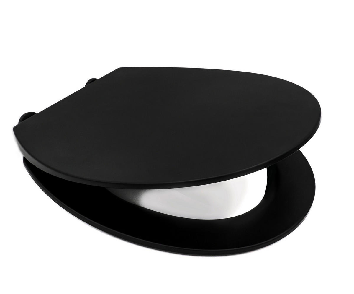 WC ÜLŐKE - fekete, Basics, műanyag (42,5/37,5/4,6cm) - Sadena