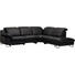 WOHNLANDSCHAFT in Leder Schwarz - Schwarz, Design, Leder/Metall (296/268cm) - Valdera WOHNLANDSCHAFT in Leder Schwarz - Schwarz, Design, Leder/Metall (296/268cm) - Valdera