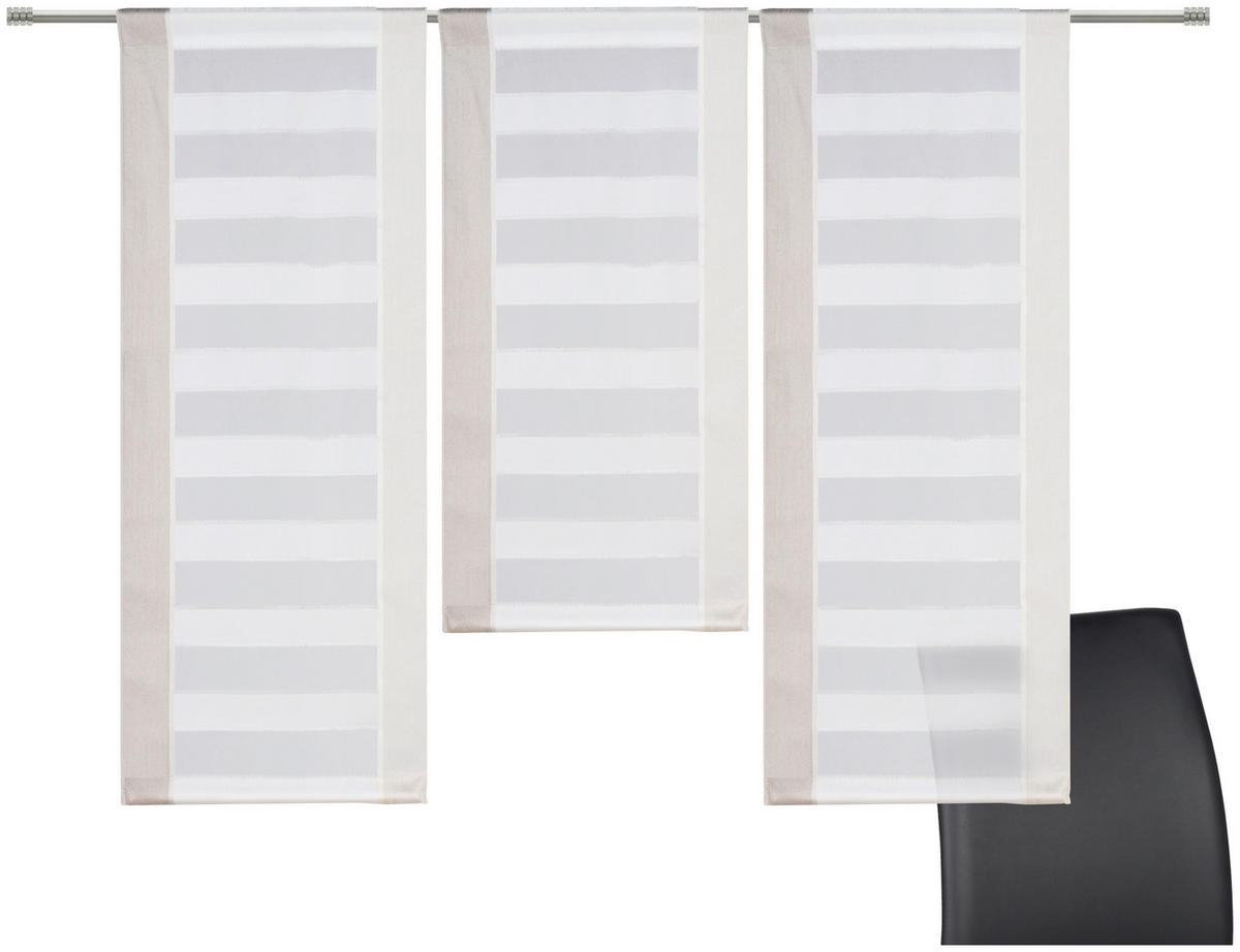 KURZGARDINE 3ER SET   30/80 cm   - Taupe/Braun, Basics, Textil (30/80cm) - Esposa
