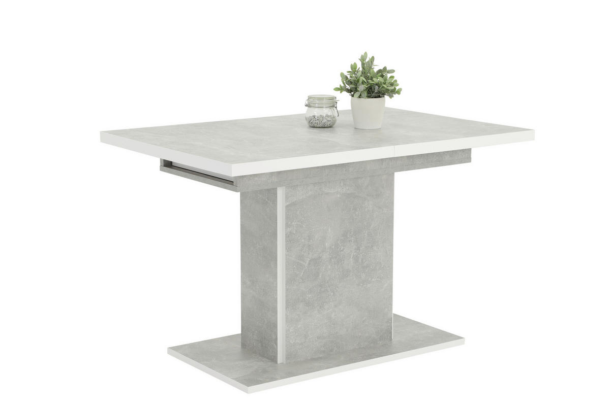 TISCHGRUPPE Anthrazit, Grau  - Anthrazit/Grau, MODERN, Textil/Metall (120 - 160/76/80cm) - MID.YOU