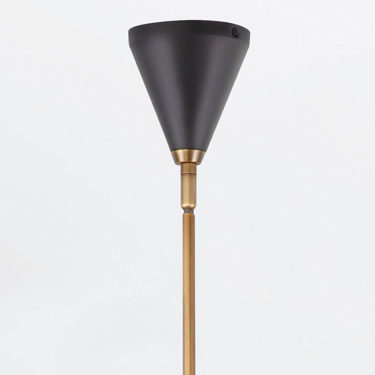 KRONLEUCHTER Alora 114,3/29,2 cm  - Schwarz, Design, Leder/Metall (114,3/29,2cm) - Elstead Lighting