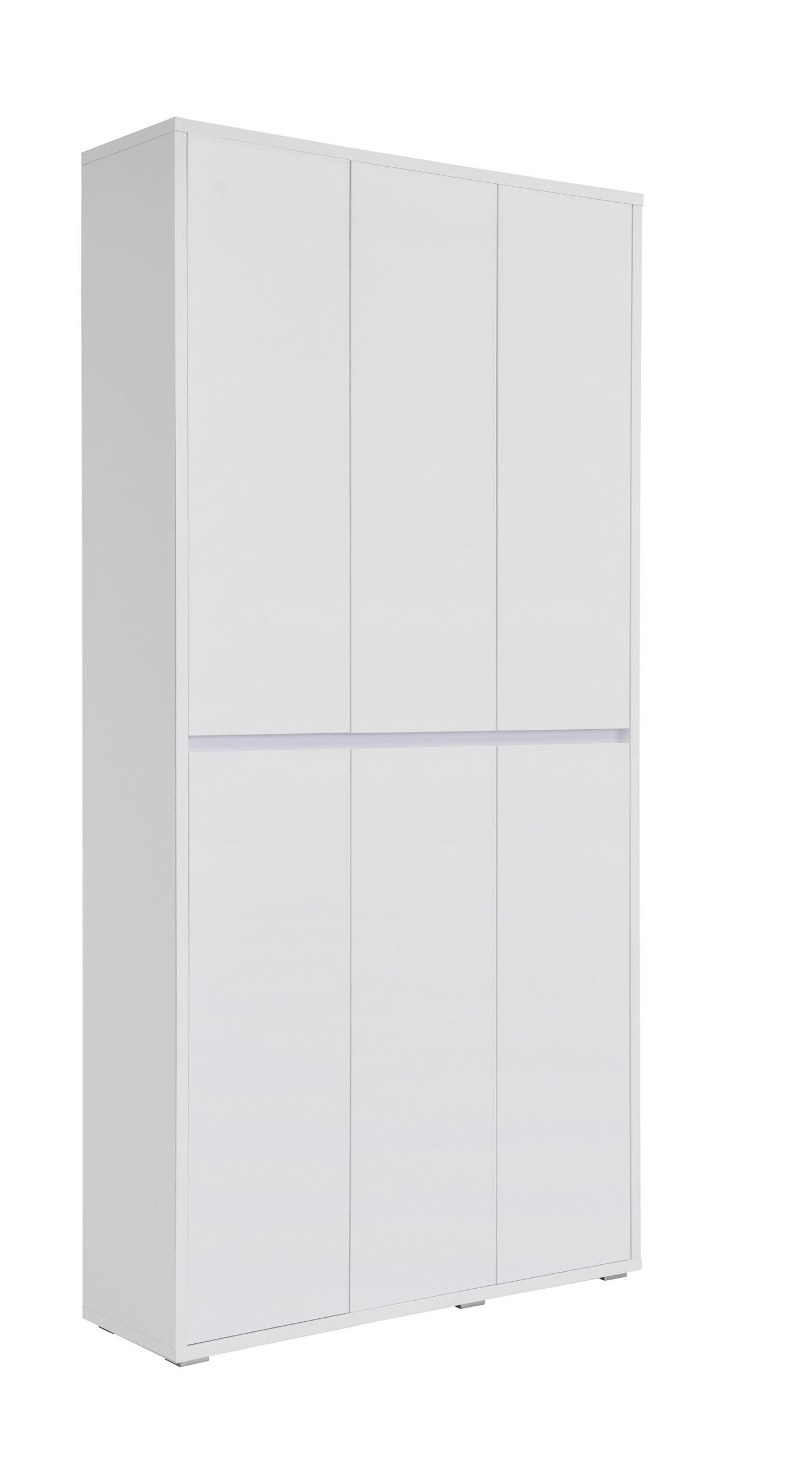 SCHUHSCHRANK Weiß  - Weiß, KONVENTIONELL, Holzwerkstoff (100/210/34cm) - Xora