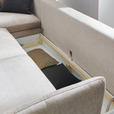 ECKSOFA in Webstoff Beige  - Beige/Schwarz, Design, Textil/Metall (182/280cm) - Carryhome