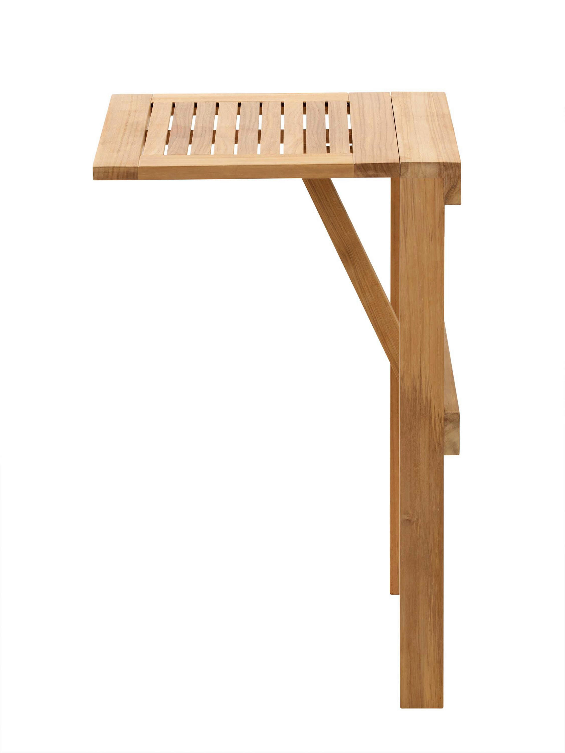 BALKONTISCH 45/49/75 cm  - Teakfarben, Natur, Holz (45/49/75cm) - Gardenson