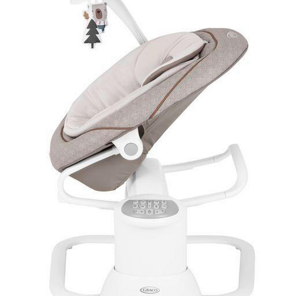 SCHAUKELWIPPE All Ways Soother Silberfarben   - Beige/Silberfarben, Basics, Textil/Metall (72,5/65,2/81cm) - Graco