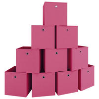 FALTBOX - Pink, MODERN, Textil (27/28/27cm) - MID.YOU