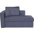 LIEGE Blau - Blau/Schwarz, Design, Kunststoff/Textil (142/90/87cm) - Novel LIEGE Blau - Blau/Schwarz, Design, Kunststoff/Textil (142/90/87cm) - Novel