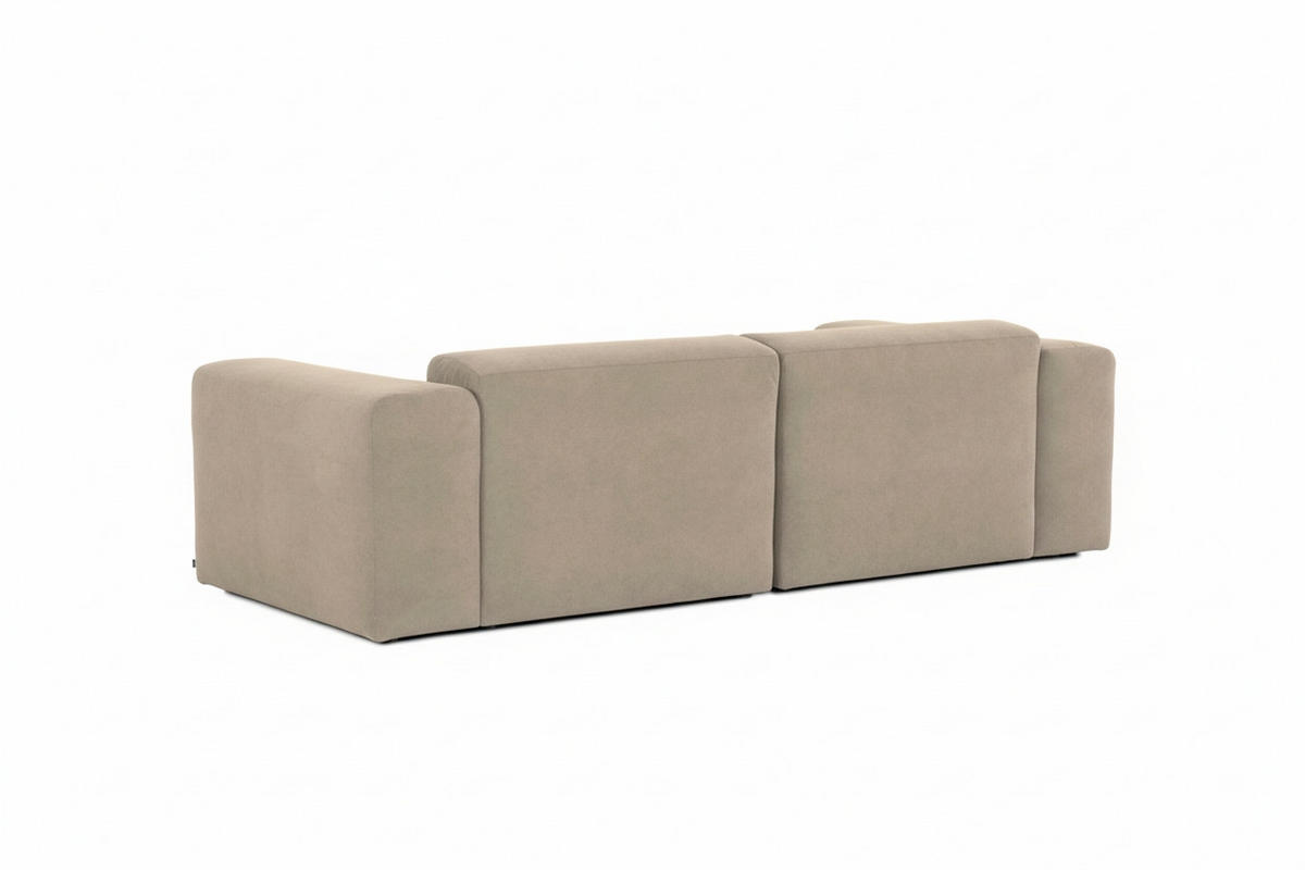 3-SITZER-SOFA Struktur Hellbraun  - Hellbraun/Schwarz, Design, Kunststoff/Textil (266/76/116cm) - MID.YOU
