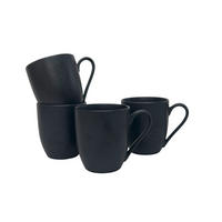 KAFFEEBECHERSET Mika black 4-teilig  - Schwarz, Trend, Keramik - Novel