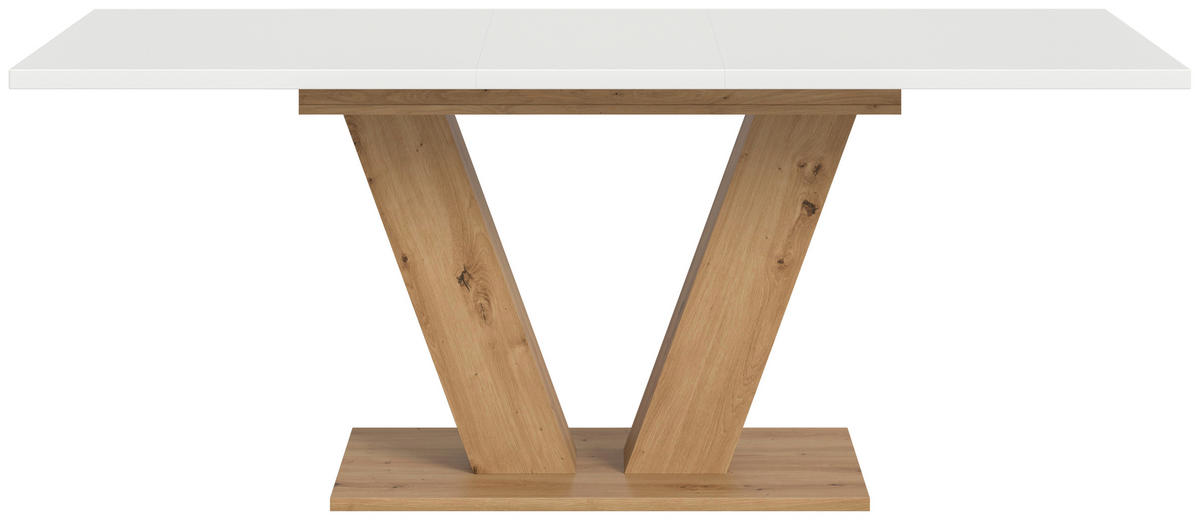 AUSZIEHTISCH in Holzwerkstoff  - Weiß/Eiche Artisan, Trend, Holzwerkstoff (150-190/76/90cm)