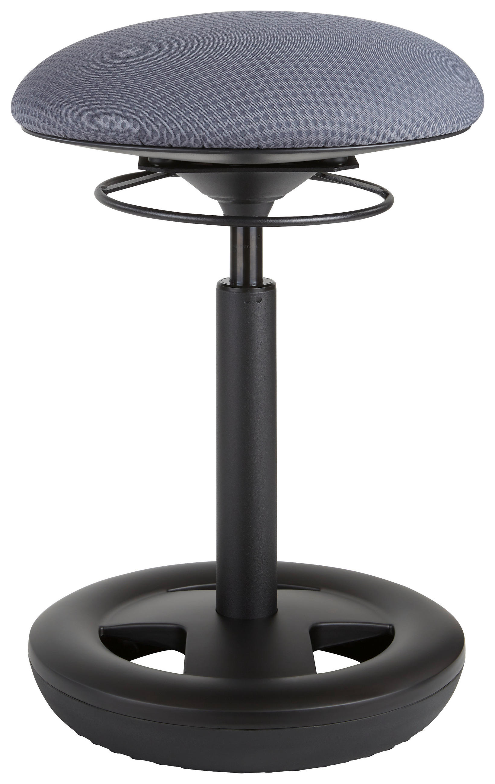 BÜROHOCKER Grau, Schwarz  - Schwarz/Grau, Design, Kunststoff/Textil (38,5/49-70/38,5cm) - Topstar