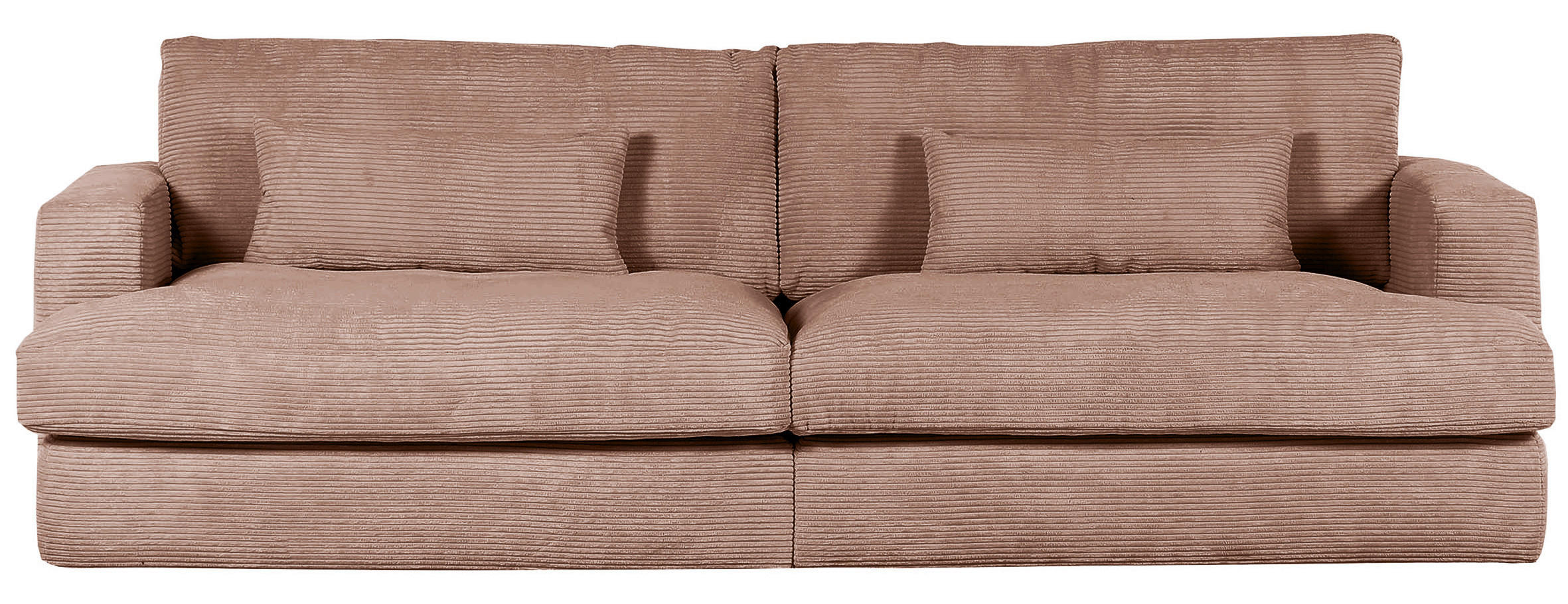 BIGSOFA in Cord Altrosa  - Schwarz/Altrosa, ROMANTIK / LANDHAUS, Kunststoff/Textil (270/67/120cm) - Landscape