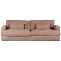 BIGSOFA in Cord Altrosa  - Schwarz/Altrosa, Romantik / Landhaus, Kunststoff/Textil (270/67/120cm) - Landscape